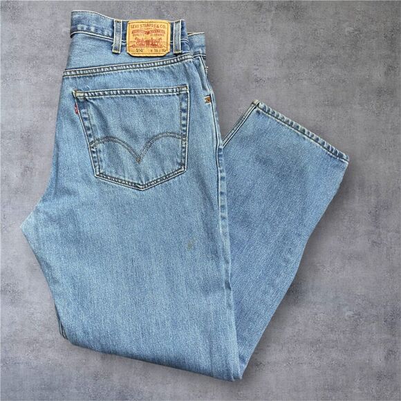 Levi's 550 Relaxed Loose Fit Vintage Y2K 2005 Blue Denim Jeans Mens Size 38 x 32 - Picture 1 of 10
